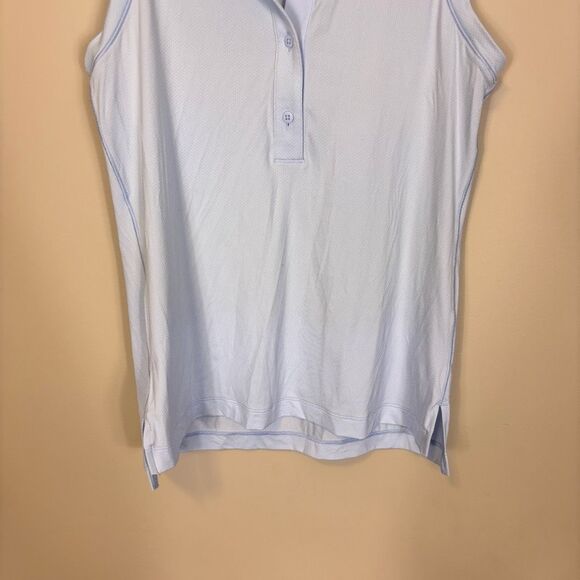 Lululemon Tennis/Golf Light Blue Collared Sleeveless Polo Top Size 4 - Picture 4 of 7